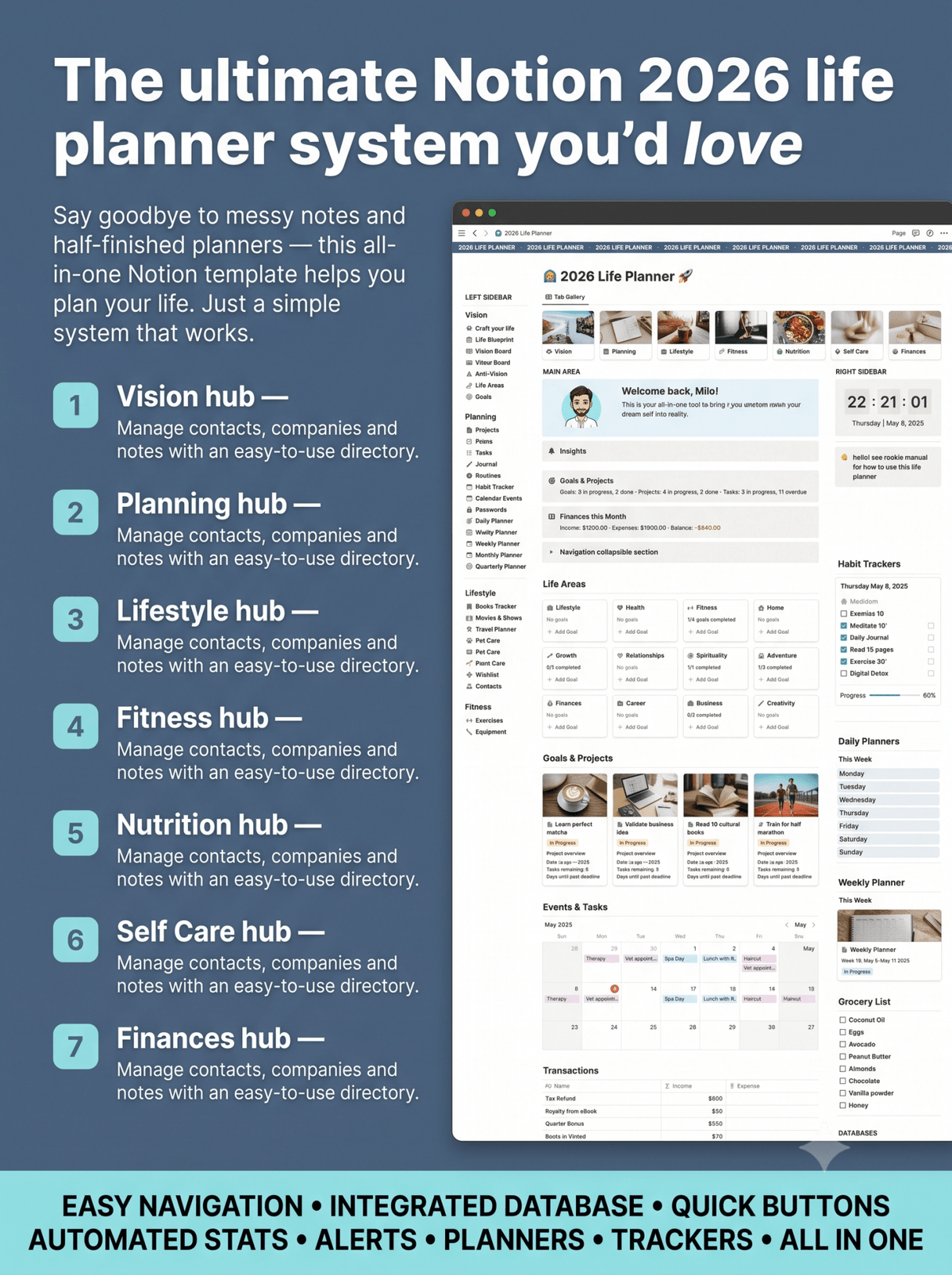 Here's exactly what this is — if your student life is scattered across 10 apps, sticky notes, and deadlines you find out about too late One system inside Notion life planner template that brings your entire student life into one place — set up in under 5 - NotionLifeSystem